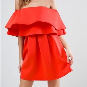 ASOS Off the Shoulder Ruffle Dress
